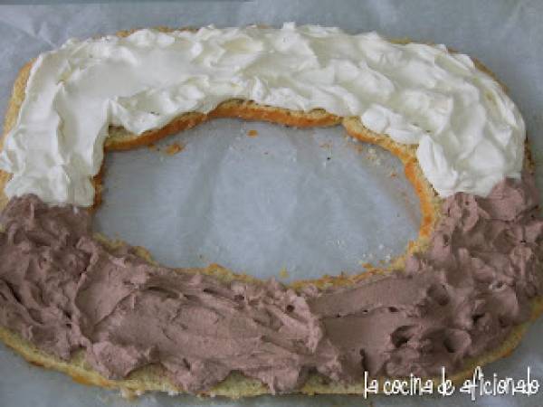 Roscon de Reyes relleno de nata y trufa - Preparación paso 5