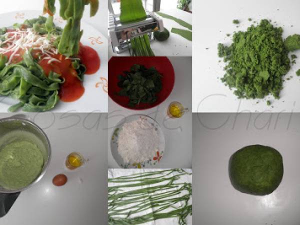 Tagliatelle de espinacas con tomate thermomix - Preparación paso 1