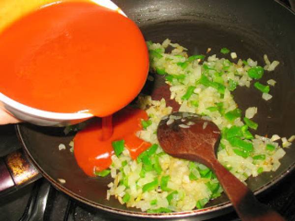 Pastel de arroz con berenjena - Preparación paso 6