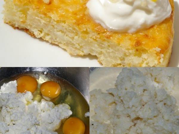 Pastel de arroz con leche y requesón - Preparación paso 1
