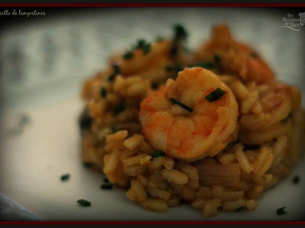 Risotto de langostinos - Preparación paso 1