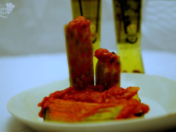 Canelones rellenos de calabaza, espinaca y queso mascarpone - Preparación paso 2