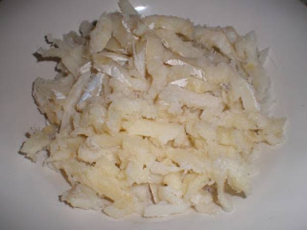 Bacalao a bras, con patatas paja compradas - Preparación paso 2