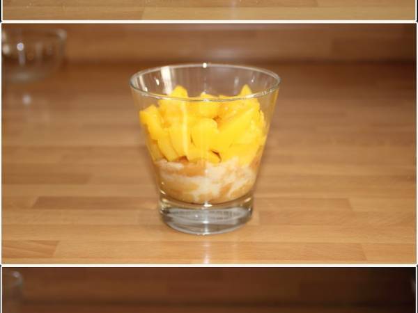 Triffle de melocotón y nata - Preparación paso 2