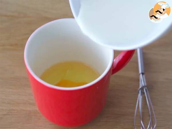 Mug cake de nutella, bizcocho en taza - Preparación paso 1