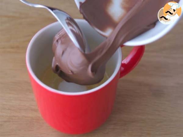 Mug cake de nutella, bizcocho en taza - Preparación paso 2