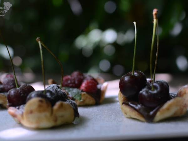 Tartaletas de frutos rojos y chocolate - Preparación paso 2