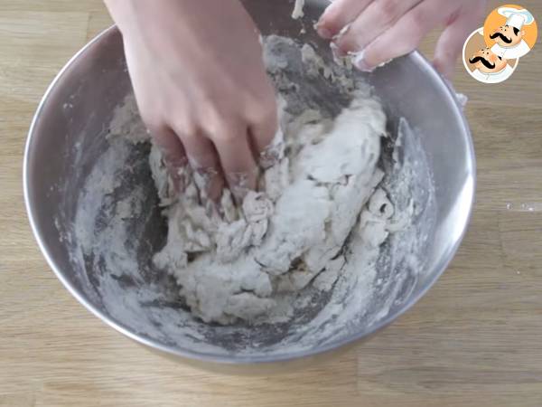 Pizza margarita esponjosa - Preparación paso 1