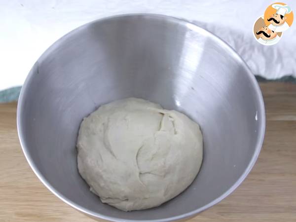 Pizza margarita esponjosa - Preparación paso 5