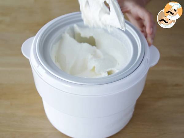 Helado de yogur y frambuesa - Preparación paso 8