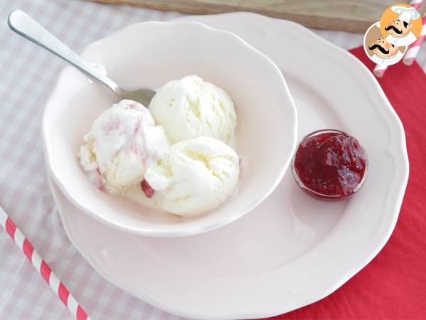 Helado de yogur y frambuesa - Preparación paso 13