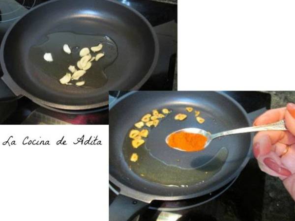 Merluza al horno, con ajada de ajos y pimentón - Preparación paso 3