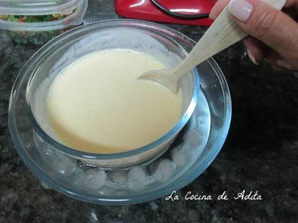 Helado de piñones - Preparación paso 3