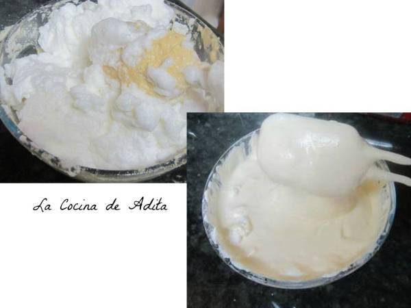 Dos bizcochos en uno, de fécula de patatas - Preparación paso 5