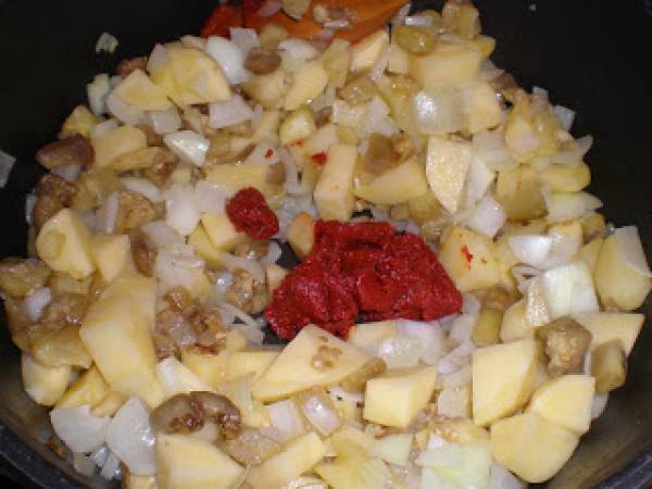 Ciambotta, guiso italiano de verduras - Preparación paso 2