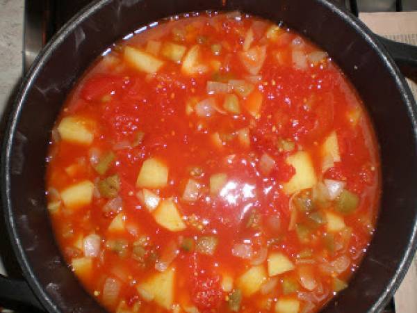 Ciambotta, guiso italiano de verduras - Preparación paso 3
