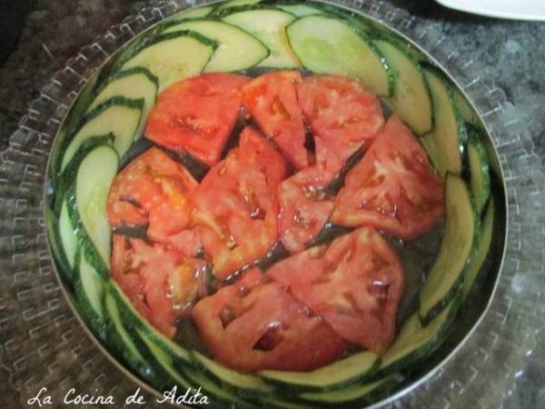 Ensalada de gambones y gulas - Preparación paso 4