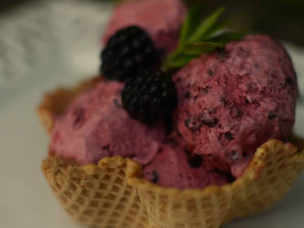 Helado de yogur y moras - Preparación paso 3