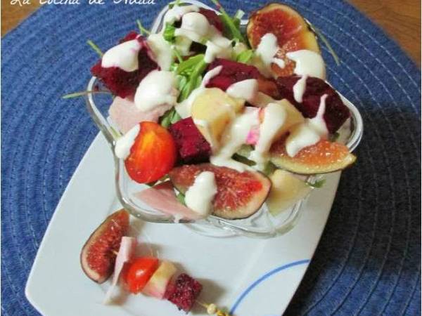 Ensalada con pitaya roja - Preparación paso 5
