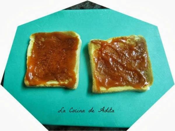 Canapés-pizzas con salsa barbacoa - Preparación paso 1