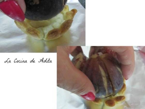 Higos rellenos de queso con miel - Preparación paso 3