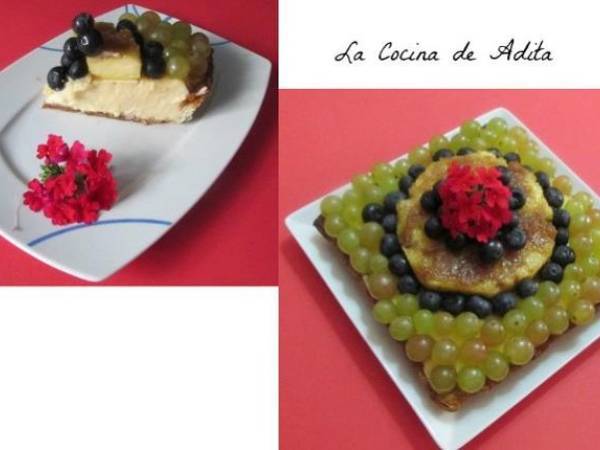 Tarta con uvas fresas y arándanos - Preparación paso 8