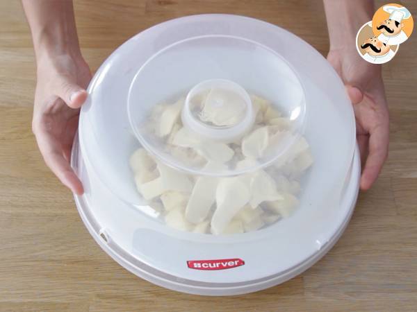 Patatas al vapor con hierbas al microondas - Preparación paso 4