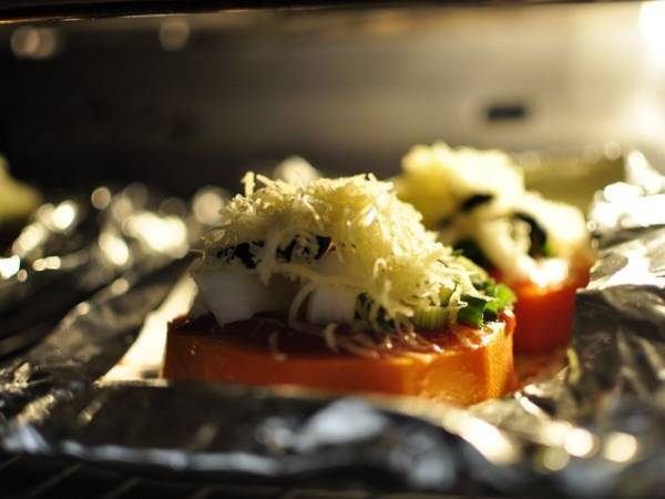 Pizzetas de calabaza con aceitunas - Preparación paso 3