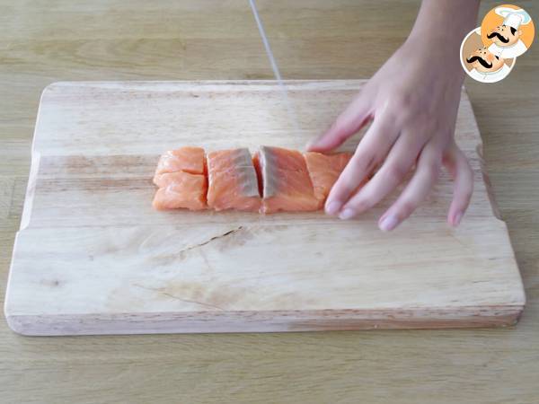 Corona de salmón y mostaza - Preparación paso 2