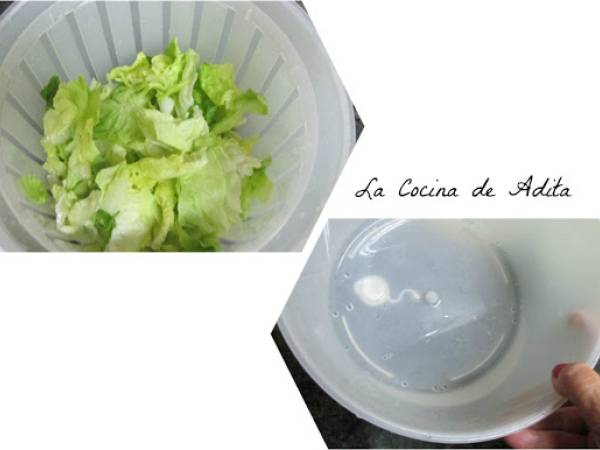 Ensalada con piña y higos - Preparación paso 1