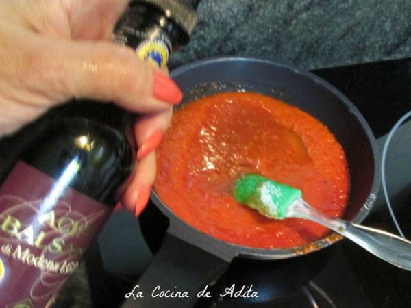 Mermelada de pimientos del piquillo - Preparación paso 3