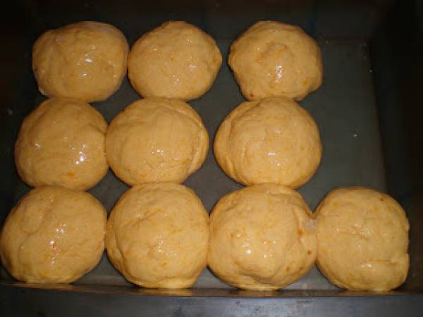 Bollitos de calabaza en panificadora - Preparación paso 1