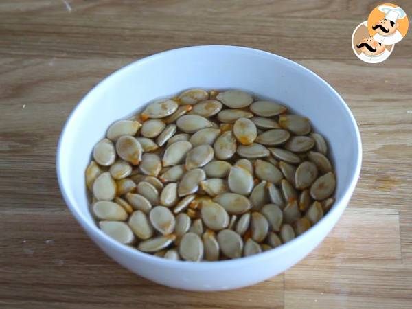 Pipas de calabaza tostadas - Preparación paso 3