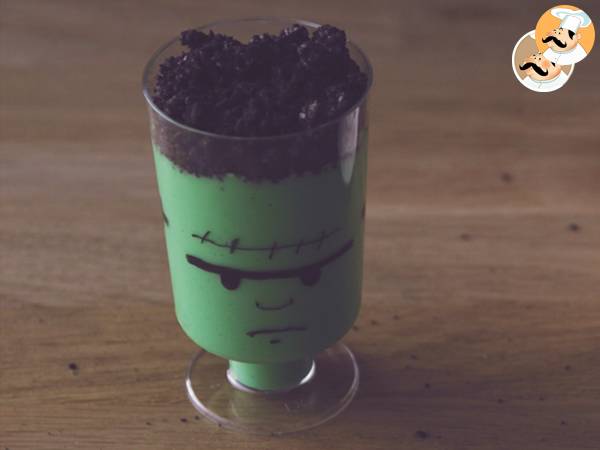 Natillas Frankenstein para Halloween, Frankenstein Pudding - Preparación paso 12