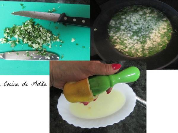 Emperador al limón y perejil - Preparación paso 1