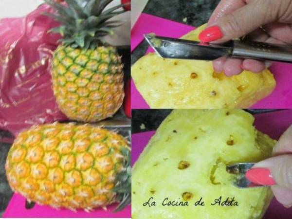 Piña y sandia caramelizada - Preparación paso 2