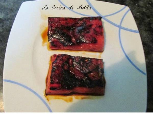 Piña y sandia caramelizada - Preparación paso 4