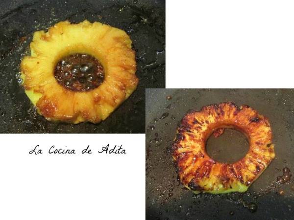Piña y sandia caramelizada - Preparación paso 5