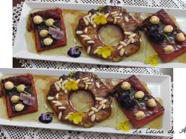 Piña y sandia caramelizada - Preparación paso 6