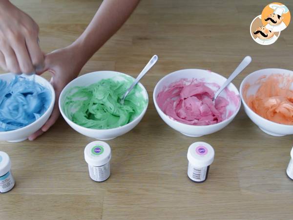 Cupcakes Monstruos Halloween - Preparación paso 8