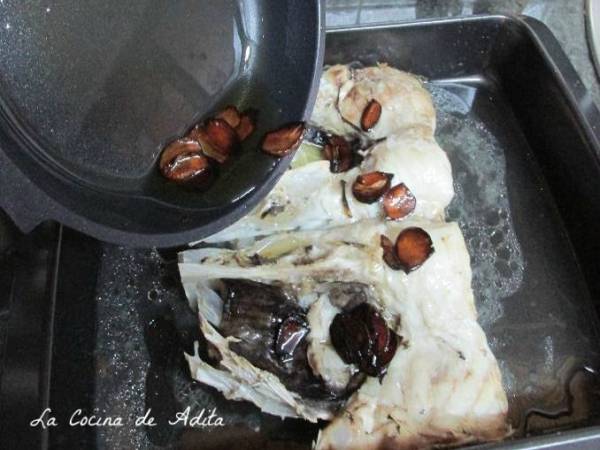 Cabeza de merluza al horno - Preparación paso 3