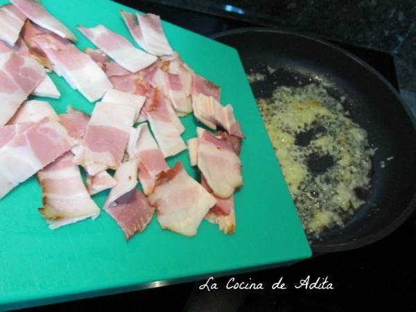 Lazos Piemontese, a la carbonara - Preparación paso 4