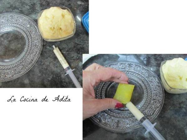 Patatas soufflés rellenas de alioli - Preparación paso 7