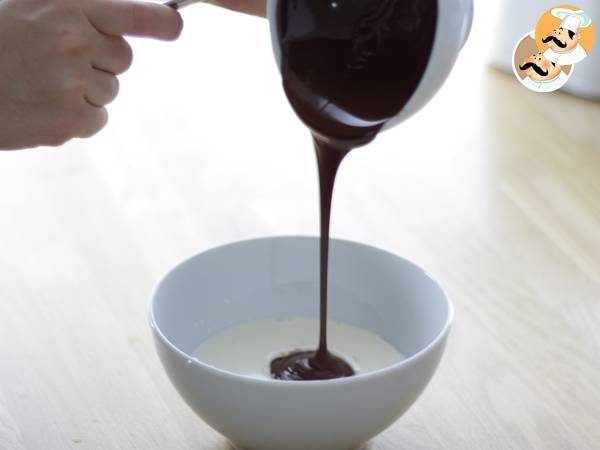 Mousse cremoso de Chocolate sin huevos, sin gluten - Preparación paso 5