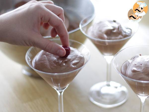 Mousse cremoso de Chocolate sin huevos, sin gluten - Preparación paso 8