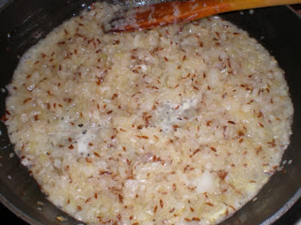 Masoor dal, plato indio de lentejas naranjas - Preparación paso 1