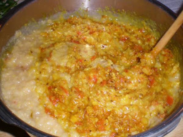 Masoor dal, plato indio de lentejas naranjas - Preparación paso 4