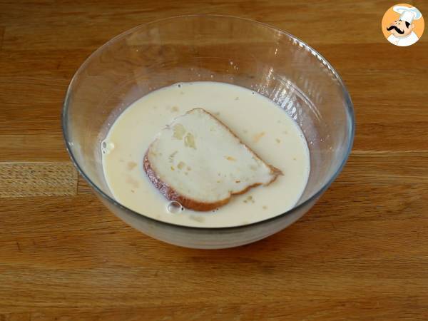 Tostadas francesas, pan perdido con brioche - Preparación paso 2