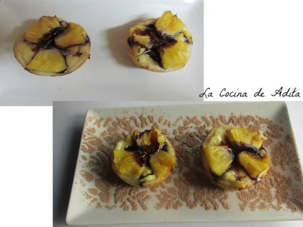 Pasteles de crema con piña - Preparación paso 7