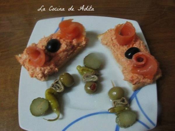 Tapa de atún y salmón ahumado - Preparación paso 3